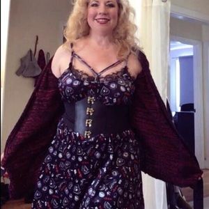 Disney Cruella Velvet slip dress Hot Topic Her Universe XL (juniors)